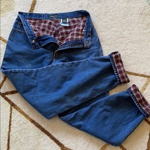 Eddie Bauer flannel lined jeans size 12
